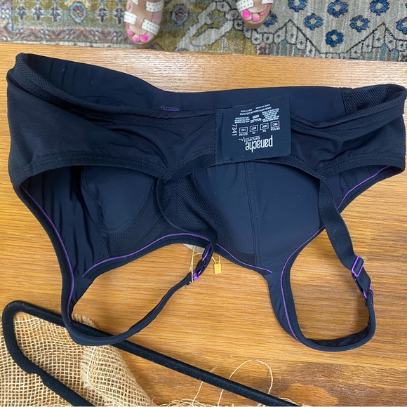 Panache Black and Purple Sports Bra Intimates NWOT - Picture 3 of 5